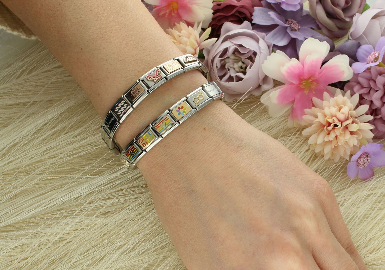 Nomination Link 18K zawieszka złoto z napisem Be happy 'Bądź szczęśliwy' 030263 18.jpg